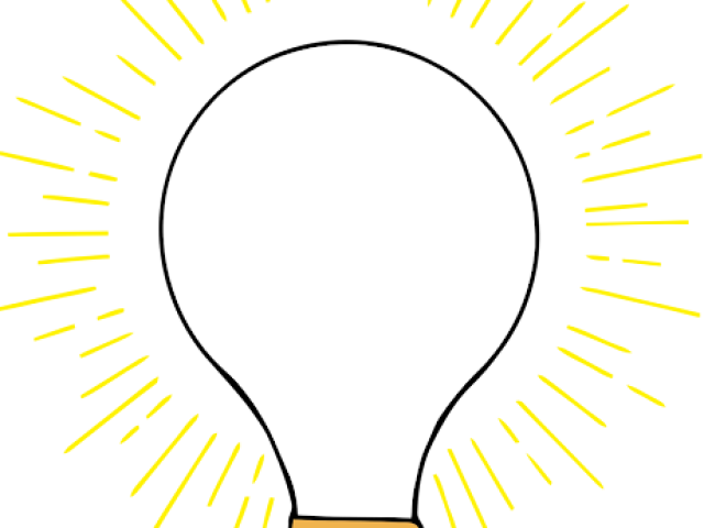A simple graphic of a light bulb with streams of light coming out of it.